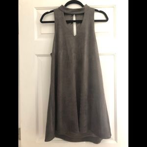Oliviaceous Grey Suede Dress
